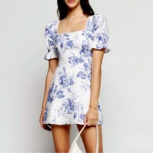 REFORMATION - Evianna Floral Linen Dress- Lightly worn - Size 6!